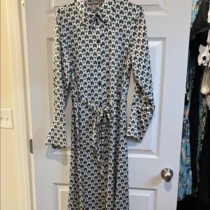 H&M Black and White Long Sleeve Dress
